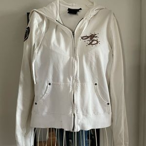 HARLEY DAVISON zip front sweatshirt